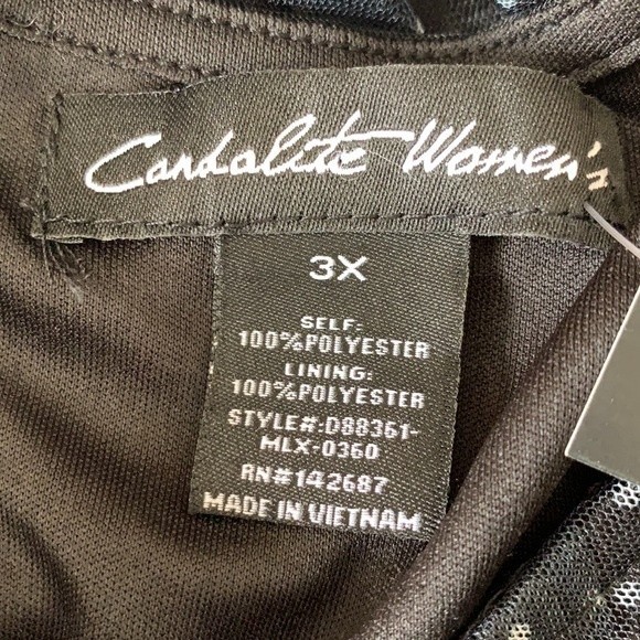 Candalite Women's Maxi Navy Silver Dress Size 3X - Picture 8 of 10